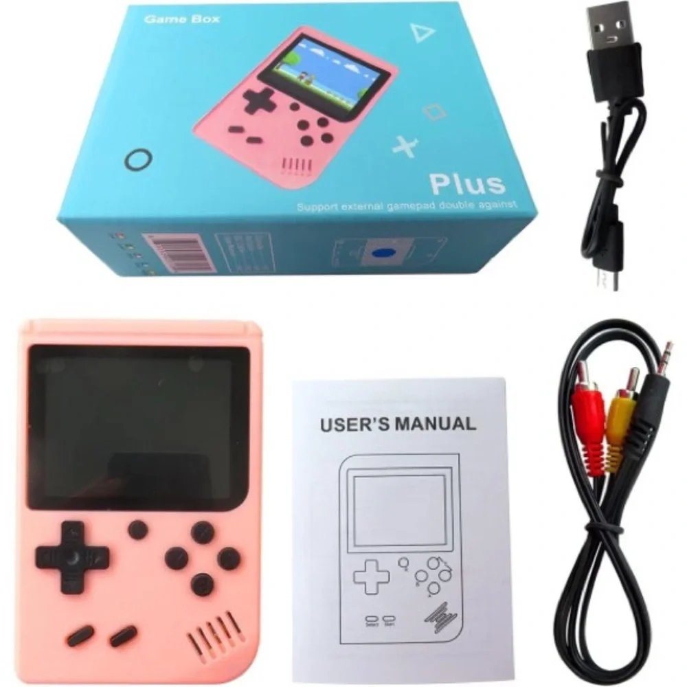 Game Box Plus Handheld Console – Retro Gaming System w/ Preloaded Games